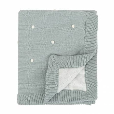 MANTA DOTS TRICOT REVERSIBLE CON CORALINA BIMBIDREAMS