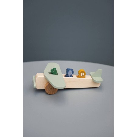 AVION CON PERSONAJES DE MADERA TRIXIE