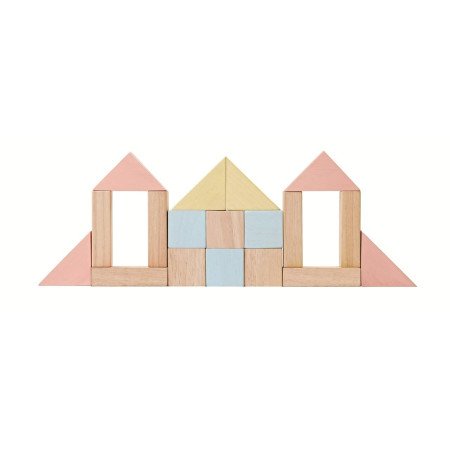BLOQUES DE CONSTRUCCION DE MADERA PASTEL PLAN TOYS
