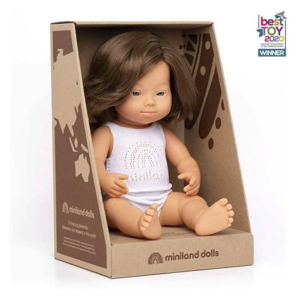 MUÑECO BEBE 38 CM. S.DOWN MINILAND