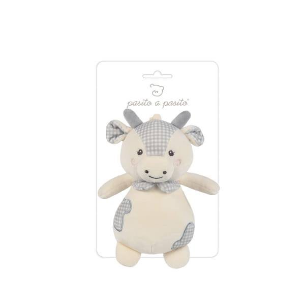 PELUCHE MUSICAL VACA LITTLE BLOOM GRIS