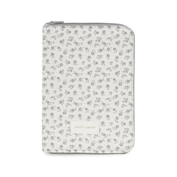 PORTADOCUMENTOS LITTLE BLOOM FLOR GRIS