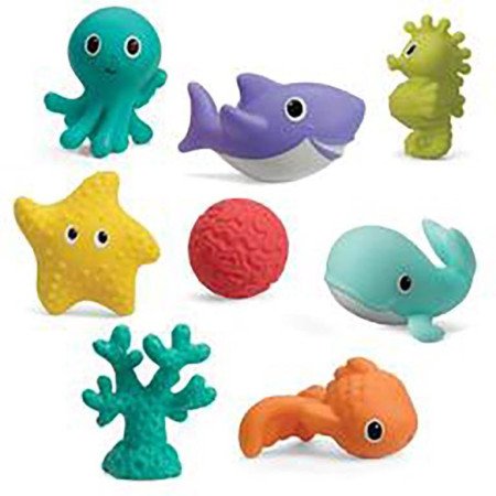 SET 8 ANIMALES DE BAÑO AQUARIUM