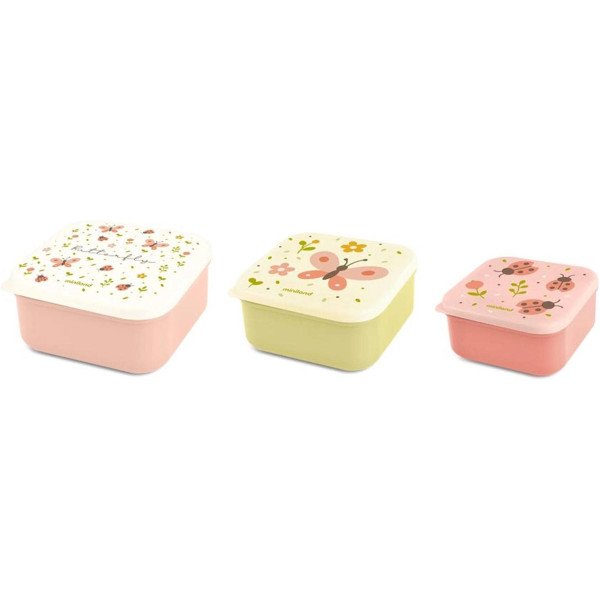 SET 3 FIAMBRERAS SOLIDOS SNACK BOX-3 MINILAND