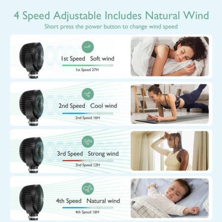 VENTILADOR PORTATIL USB-VIAJE NEGRO
