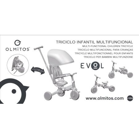 TRICICLO MULTIFUNCION PLEGABLE EVOL OLMITOS