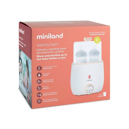 CALIENTA BIBERONES Y ESTERILIZADOR WARMY TWIN MINILAND BEIGE