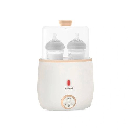 CALIENTA BIBERONES Y ESTERILIZADOR WARMY TWIN MINILAND BEIGE