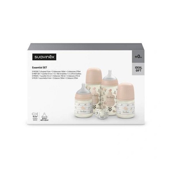 SET DE REGALO BIBERONES ESSENTIAL BIRDIES SUAVINEX
