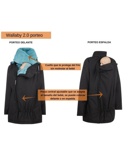 ABRIGO DE PORTEO/EMBARAZO WALLABY 2.0