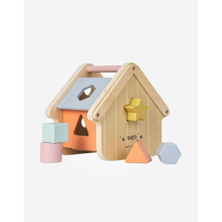 CASITA CON PIEZAS ENCAJABLES MADERA SARO