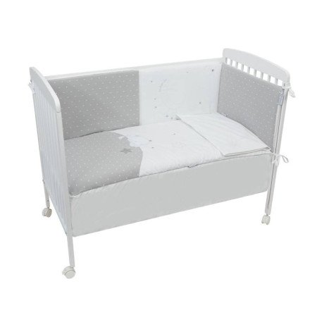 COLCHA + PROTECTOR CUNA 60 DOLCHE GRIS