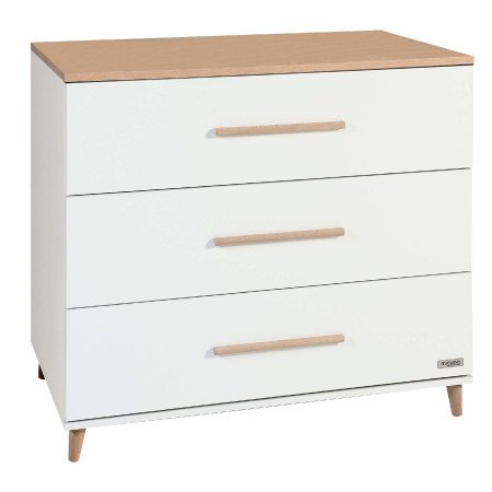 COMODA MICUNA 3 CAJONES BLANCO/MADERA CP1972