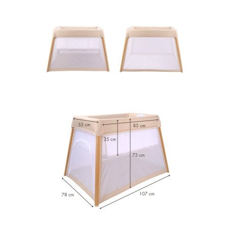 CUNA DE VIAJE NORDIC PURE WHITE BOOJUNGLE