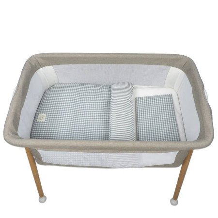 EDREDÓN NORD., BAJERA Y ALMOHADA PRALINÉ MINICUNA 90x50 WALKING MUM