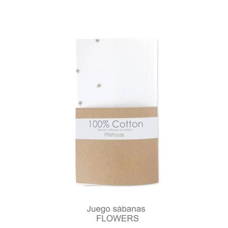 JUEGO SABANAS MAXI CUNA LITTLE HOUSE 3 PIEZAS 70X140