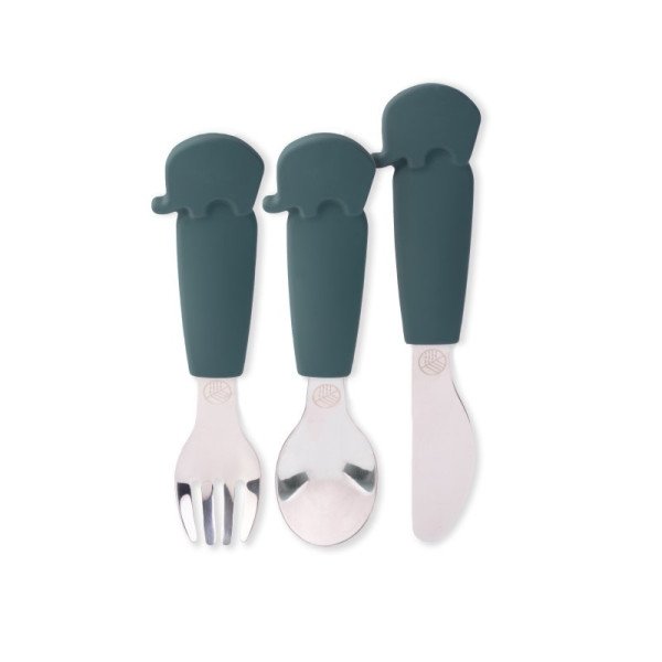 SET CUBIERTOS ACERO INOX & SILICONA ECO RASCALS