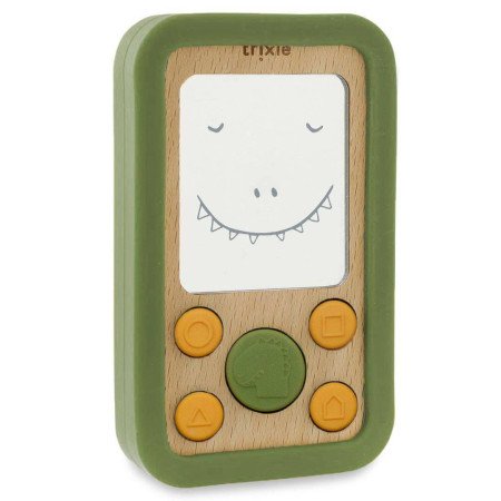 TELEFONO DE JUGUETE - SILICONA Y MADERA TRIXIE