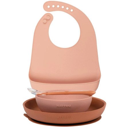 VAJILLA DINNER SET + BABERO SILICONA NATTOU