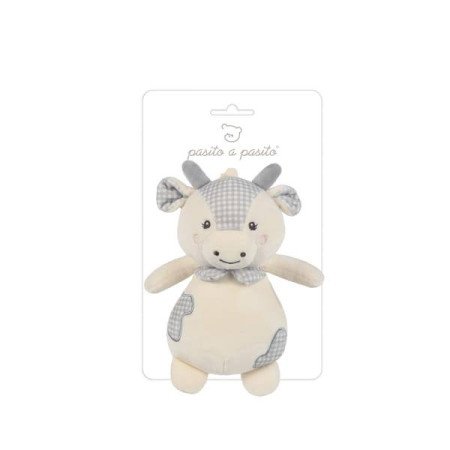 PELUCHE MUSICAL VACA LITTLE BLOOM GRIS