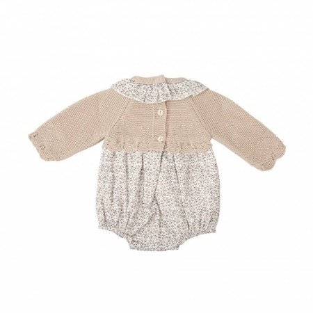 CONJUNTO BEBE PUNTO RANITA CON CAPOTA BABIDU