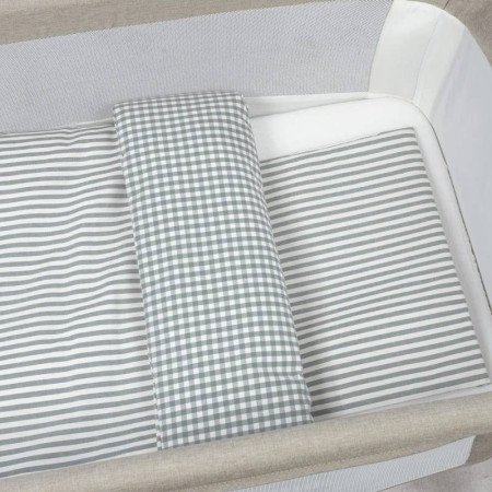 EDREDÓN NORD., BAJERA Y ALMOHADA PRALINÉ MINICUNA 90x50 WALKING MUM