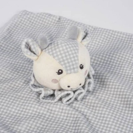 DOUDOU VACA LITTLE BLOOM GRIS