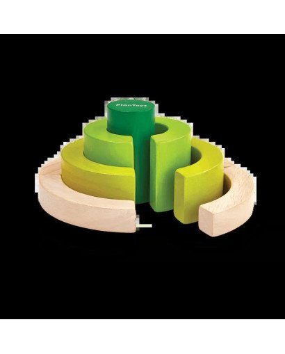 BLOQUES CURVADOS MADERA PLAN TOYS