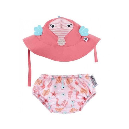BAÑADOR PAÑAL + GORRO UPF 50+ ZOOCCHINI