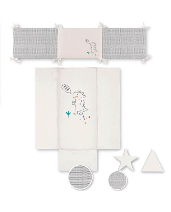 COLCHA + PROTECTOR CUNA 60 DINOS BIMBIDREAMS COLCHA + PROTECTOR CUNA 60 DINOS BIMBIDREAMS