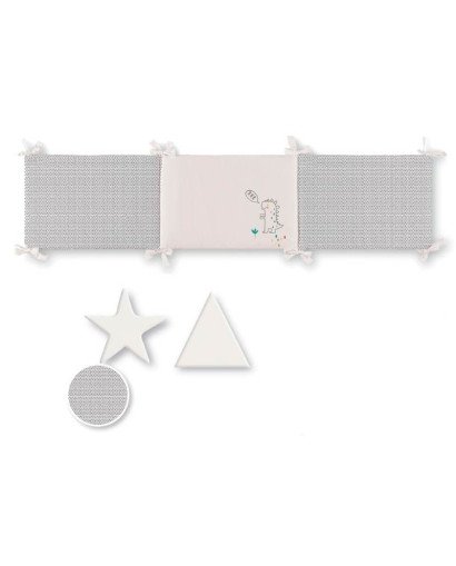 COLCHA + PROTECTOR CUNA 60 DINOS BIMBIDREAMS