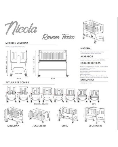 MINICUNA+COLCHON NICOLA IKID