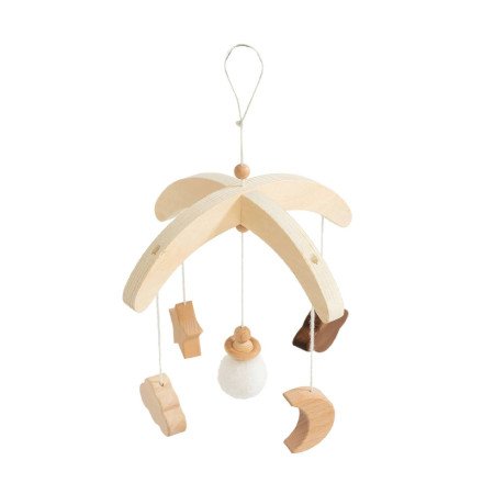 SOPORTE CON MOVIL DE CUNA DE MADERA ALONDRA