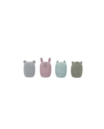 4 JUGUETES BAÑO SILICONA OLMITOS