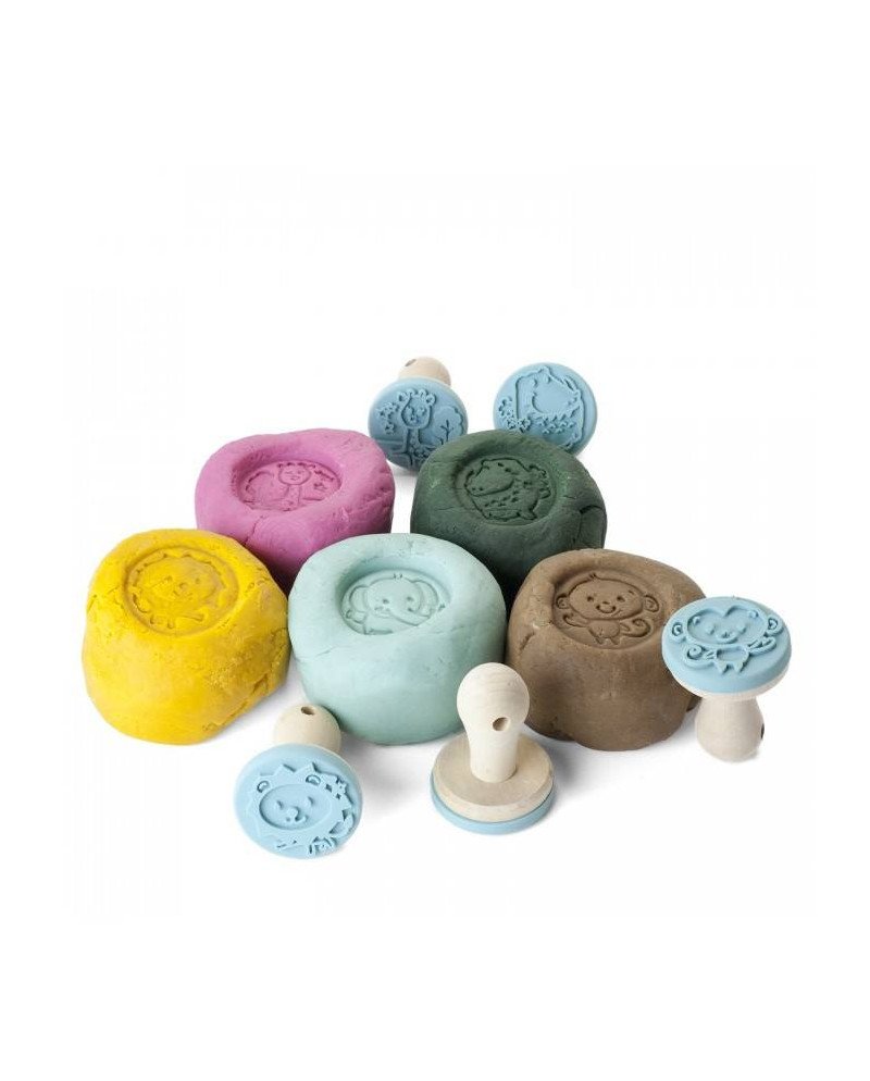 SET 5 SELLOS DE MADERA PARA PLASTILINA