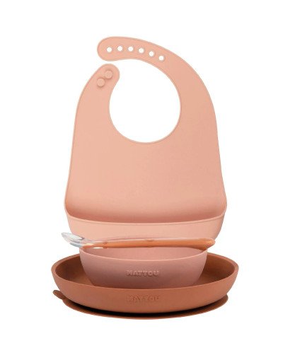 VAJILLA DINNER SET + BABERO SILICONA NATTOU