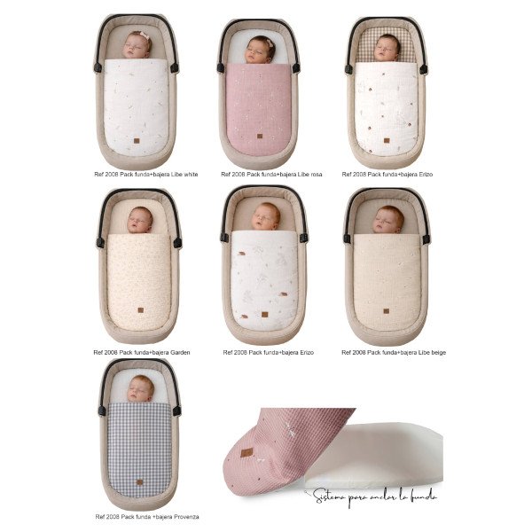 PACK COLCHA CAPAZO Y BAJERA MUSELINA LITTLE HOUSE