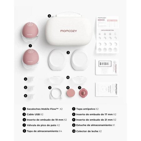SACALECHES DOBLE PORTATIL M9 GRANATE MOMCOZY