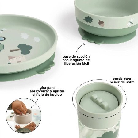 VAJILLA FODDIE CON TAZA GIRATORIA 360º DONE BY DEER