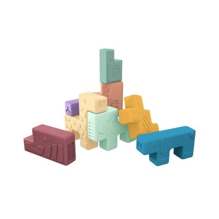 PUZZLE SOFT ANIMAL BLOCKS MINILAND
