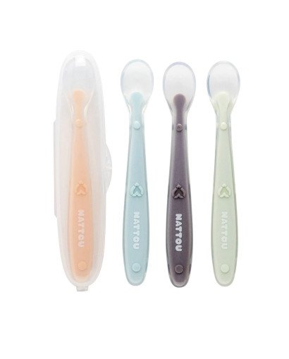 SET 4 CUCHARAS SILICON NATTOU