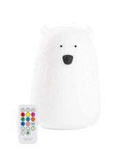 LAMPARA DE SILICONA OSO BLANCO CON CONTROL REMOTO