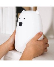 LAMPARA DE SILICONA OSO BLANCO CON CONTROL REMOTO