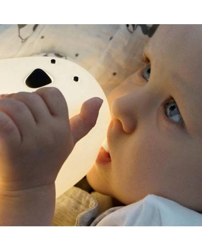 LAMPARA DE SILICONA OSO BLANCO CON CONTROL REMOTO