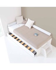 CAMA MONTESSORI BIANCA CON CAMA NIDO