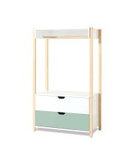 ARMARIO MONTESSORI CON COLGADOR Y CAJONES ALONDRA