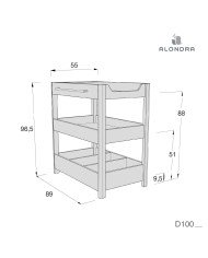 MUEBLE CAMBIADOR CON ESTANTES DADA ALONDRA