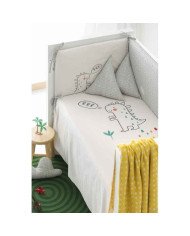 COLCHA + PROTECTOR CUNA 60 DINOS BIMBIDREAMS