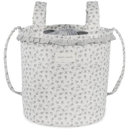 BOLSA LITTLE BLOOM FLOWERS GREY PASITO A PASITO