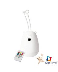 LAMPARA DE SILICONA OSO BLANCO CON COLGADOR Y CONTROL REMOTO